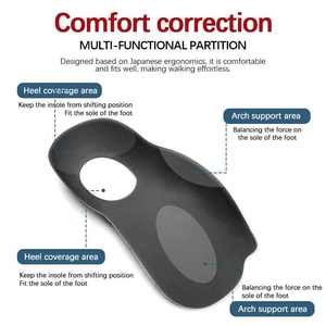 Sol dalam ortopedi, penyangga lengkungan untuk kaki datar Plantar Fasciitis pereda nyeri tumit, bantal Gel lembut untuk lari berjalan - Product Image 4