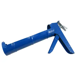 Pistolets à calfeutrer en silicone squelette bleu manuel 300ML Pistolet à colle en fer semi-circulaire