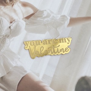 ตกแต่งเค้กวันวาเลนไทน์ด้วยน้ำผึ้งและความหวาน ป้ายอะคริลิคสีทองรูปหัวใจและวงกลมสำหรับคัพเค้ก สไตล์อินส์ - Product Image 6