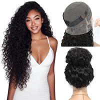 Perruque en cheveux humains à dentelle HD 250 densité, vague d'eau 360, avec sangle invisible cachée, pré-épilée, nœuds blanchis pour un ajustement naturel sans colle