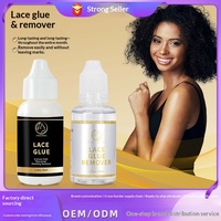 Colle adhésive LaceGlue transfrontalière pour perruques en dentelle – Fixation forte et longue durée – Dissolvant de colle liquide doux