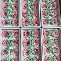 Vente en gros, usine de vente directe, rose rouge grande taille, tête de rose préservée, 2-3 cm, fleur de rose pour décoration de mariage à domicile