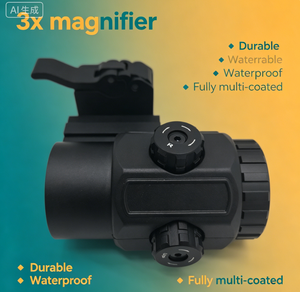 Mira de Punto Rojo <span class=keywords><strong>3X</strong></span> G43, Accesorio Óptico, Lupa de Aleación de Aluminio con Soporte de 20 mm para Entrenamiento al Aire Libre y Caza - Product Image 4