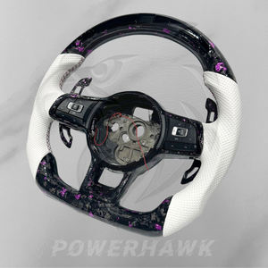 Volante Deportivo Personalizado de Fibra de Carbono con LED, Compatible con VW Golf 6 7 7.5 8 GTI R <span class=keywords><strong>Line</strong></span> Polo Passat Tiguan Jetta GLI GTE CC MK5 MK6 - Product Image 2