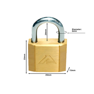 Cadenas antivol universel en laiton étanche à double levier avec logo personnalisé pour un accessoire de voyage pratique - Product Image 6