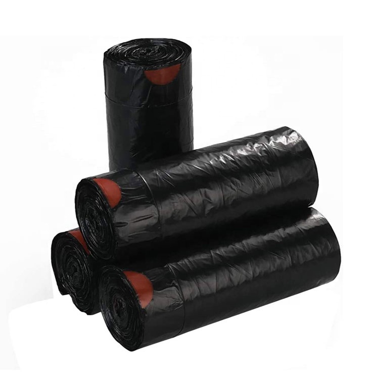 China Manufacturer Biodegradable Rubbish Bags Colorful HDPE Garbage Bag Kitchen Household Usage Trash Bag with Drawstring