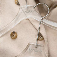 Personnalisé Solide Chrome Or Manteau Acrylique Cintre En Gros Clair Transparent Vêtements Acrylique Cintres