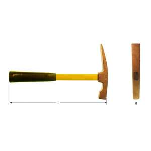 Ampco-FN0600B ค้อนอิฐ, ประเภทเยอรมัน, DIN5108, ทองแดงเบริลเลียม-ค้อนและขวานที่ไม่เกิดประกายไฟ7630027453300ฌ - Product Image 1