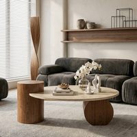 Runder Hochwertiger Naturstein-Tisch, Wohnzimmer, Einfacher Kleiner Runder Tisch für den Hausgebrauch