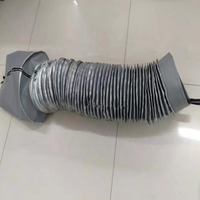 Cylindre hydraulique flexible à soufflet à arbre rond pour machine CNC, avec housse à soufflet cousue et fermeture éclair