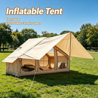 Tente de glamping gonflable robuste, résistante aux UV et aux intempéries, abri pour les vacances en plein air, pique-niques, camping