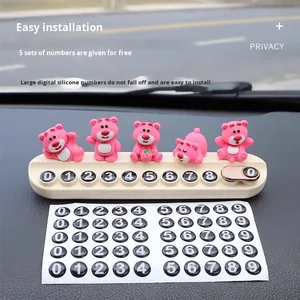 Phụ kiện nội thất gắn trên xe ô tô biển số điện thoại tạm thời với biển báo đỗ xe bằng hương liệu dễ dàng di chuyển biển số xe - Product Image 4