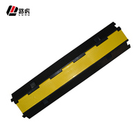 Protecteur de câble professionnel en PVC noir jaune 2 3 5 canaux, rainure de fil, ralentisseur