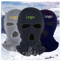 Balaclava tricotée sur mesure, broderie personnalisée, masque intégral pour le froid, masque de ski à 3 trous, masque de cyclisme, cache-tête