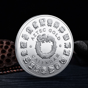 Moneta Commemorativa Croce Maya Messicana con Rilievo Dipinto Placcata Oro Moneta Drago 3D con Punti Dipinti Regalo da Collezione per il Commercio Estero - Product Image 4