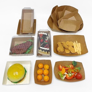 Özel LOGO baskılı ambalaj kutuları salata suşi aperatifler cips kızarmış tavuk <span class=keywords><strong>burger</strong></span> patlamış mısır beyaz Kraft kağıt ambalaj yiyecek kutusu - Product Image 3