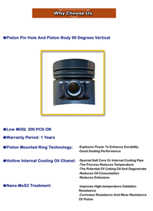 Piston pour Cummins 4BT 6BT5.9 6CT 8.3 6LTA8.9 6L9.3 6L9.5 ISLE QSL ISDE ISBE QSB6.7 ISM <span class=keywords><strong>11</strong></span> QSM11 M11 NT855 KTA19 KTA38 KTA50 - Product Image 6
