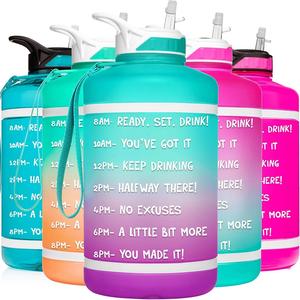 Custom Logo 3.78L 2.2L Motivational Sports Bottle Leak-Proof <b>Drinking</b> <b>Jug</b> Motivational Gallon Water Bottle with Time Marker - Product Image 2