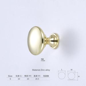 Poignée ronde moderne en alliage de zinc à trou unique pour armoire, cuisine, commode, penderie, chambre, salle de bain, usage extérieur - Durable - Product Image 3