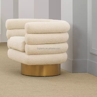 Fauteuil de salon moderne en velours confortable avec structure en acier inoxydable, chaise individuelle mobile pour intérieur, mobilier de loisirs