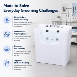 Bañera Independiente <span class=keywords><strong>para</strong></span> Peluquería Canina, Bañera de Acrílico <span class=keywords><strong>para</strong></span> Lavar <span class=keywords><strong>Perros</strong></span> y Gatos - Product Image 4