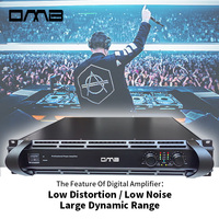 Amplificateur professionnel OMB 8000W classe D 2.0 avec dissipateur thermique en aluminium massif, contrôle de gain progressif, limiteur Pxl380