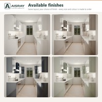 Meuble de cuisine sur mesure ultra-brillant, aménagement moderne en U, fournitures pour projets résidentiels, rangements extractibles et boîtes de rangement en contreplaqué