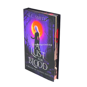 Fully Custom Book Printing Exclusive Hardcover Novel Books Multi-colored Stenciled Sprayed Edges - Product Image 1