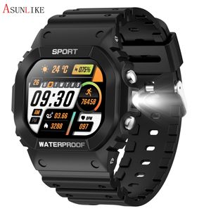 カラフルな小さな四角いスマートウォッチLC31屋外スポーツ懐中電灯時計1.75インチスクリーンコンパスSOSステップタイム表示時計 - Product Image 2