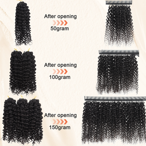 Extensiones de Cabello Humano Invisible Originea para Crochet, Pre-Separadas, Tipo Pluma, Cabello Virgen para Crochet, Sin Nudos, Ondulado, Rizado - Product Image 5