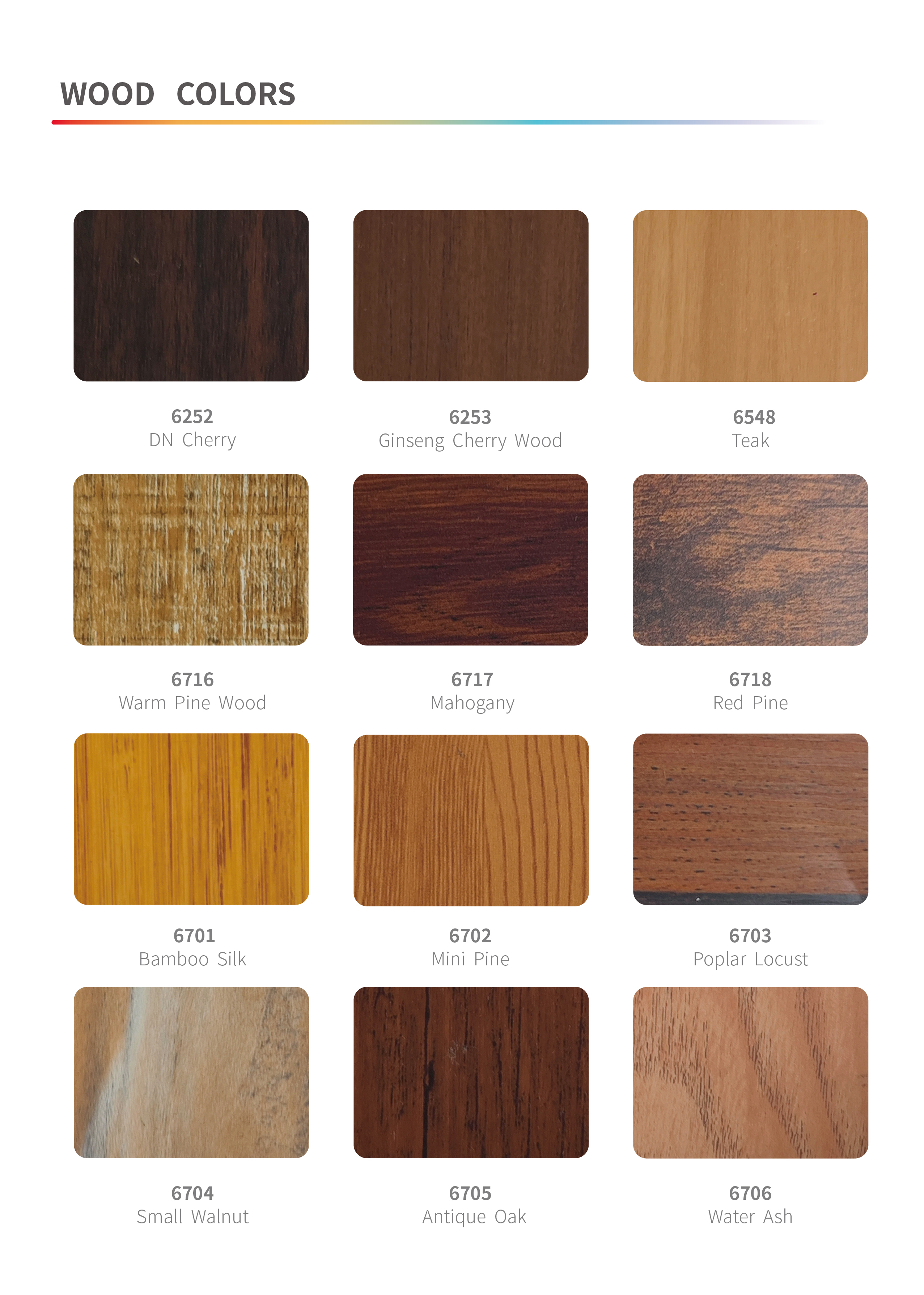 Wood Colors