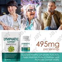 Capsules lymphatiques naturelles et biologiques JBY, extrait d'échinacée purpurea, 60 capsules/flacon, végétaliennes, sans gluten, pour soutenir le système immunitaire et l'énergie