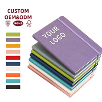 Carnet de notes A5 ligné en cuir PU de qualité supérieure, portable, pour le bureau, avec fermeture élastique à 180° et marque-page en ruban – Vente en gros