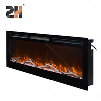 Cheminée Électrique Murale Encastrable Moderne Super Grande Décorative à Flamme, Tailles 42" 50" 60" 72", avec APP – Modèle Europe