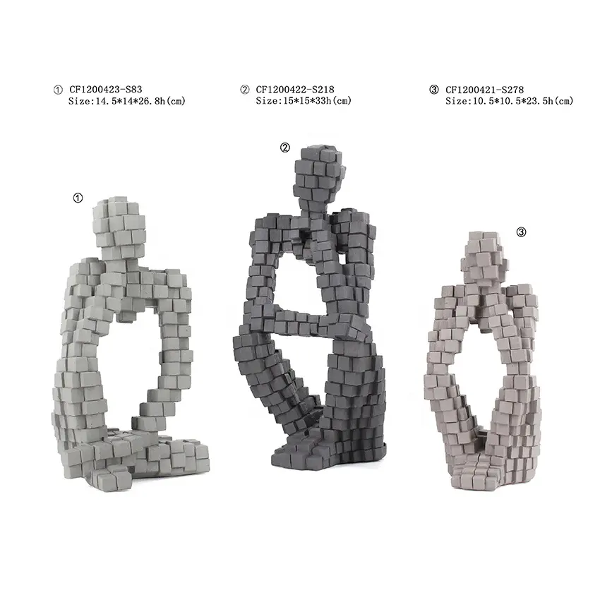 2021 New design resin geometric abstract figure statues home decor