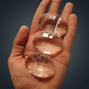 Piedras de Palma Facetadas de Cuarzo Transparente Hechas a Mano al por Mayor, Piedras Preciosas de Estilo Feng Shui para Uso Metafísico, Regalo Empresarial - Product Image 3