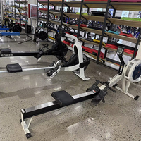Máquina de Remo Plegable con Resistencia al Aire, Remo de Fitness Cardiovascular para Interiores con Monitor LCD Digital, Gimnasio en Casa