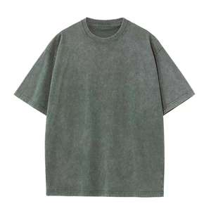 เสื้อยืดผู้ชายผ้าฝ้ายเรียบ แขนสั้น คอกลม ทรงปกติ สีพื้น ผ้าถักลำลอง - Product Image 5