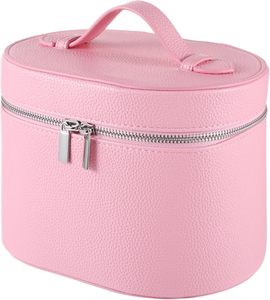 Custom PU Leather Portable Cosmetic Storage Box Travel <b>Makeup</b> Cosmetic Bag <b>Makeup</b> Case <b>Vanity</b> Beauty Organizer - Product Image 1