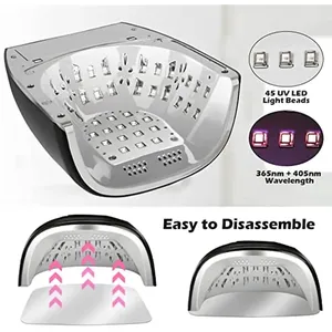 Lampe à ongles rechargeable 90W avec base miroir, lumière LED sans fil pour ongles en acrylique, machine de manucure, lampe UV LED sans fil pour ongles - Product Image 3