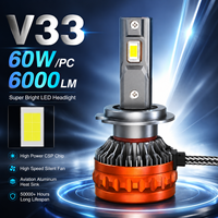 Ampoule de phare LED SFIDA V33 Canbus sans erreur, accessoires de voiture, ampoules LED pour voiture, lampe LED H4 LED H7, phares de voiture, feux antibrouillard