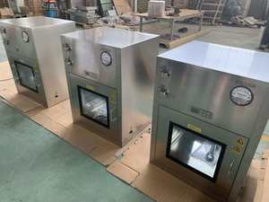 고품질 코팅 스틸/SS304/SS316 동적 통과 상자/HEPA 필터가있는 전송 창 - Product Image 5