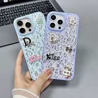 Coque de protection pour iPhone 18 Pro Max, nouveau style, avec lettres scintillantes, compatible avec les coques de téléphone iPhone 17, 16, 15, 14, 13