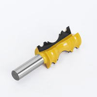 LAVIE 1pc 12mm 1/2 "Shank Large Elaborrate Chair Rail Molding Crown Router Bit Set Line Fraise pour le travail du bois MC3101