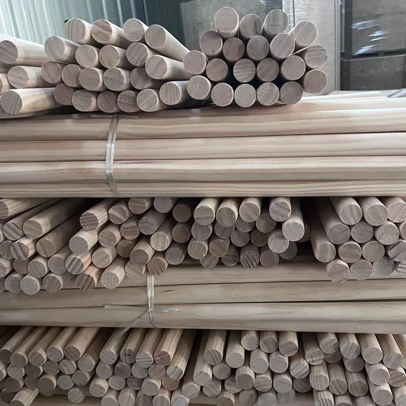 2023 üreticileri doğrudan satış yuvarlak bambu sopa katı ahşap yuvarlak sopa