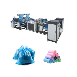 two lines automatic hot cutting plastic garbage bag on roll bag making machine factory price