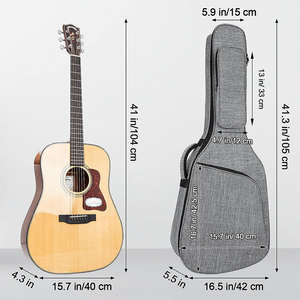 プロ用ポータブルギター楽器ギグバッグオックスフォード素材パッド入りケース旅行トレーニングギター収納バッグ - Product Image 6