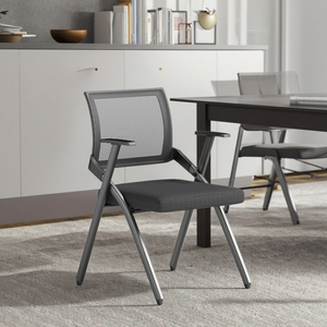 Sedia da <span class=keywords><strong>Ufficio</strong></span> Ergonomica Moderna Estensibile e Pieghevole con Base Scorrevole in Tessuto a Rete di Nylon e Tavoletta Scrittoio per <span class=keywords><strong>Casa</strong></span> e <span class=keywords><strong>Ufficio</strong></span> - Product Image 3