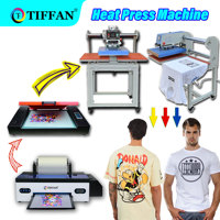 TIFFAN-Presse à chaud pneumatique à huile hydraulique multifonctionnelle entièrement automatique, ouverture automatique pour impression numérique t-shirt