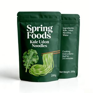 Nouilles Udon végétaliennes à faible teneur en sodium, à base de blé dur et de chou frisé, <span class=keywords><strong>repas</strong></span> instantané <span class=keywords><strong>végétarien</strong></span> cuit - Product Image 5